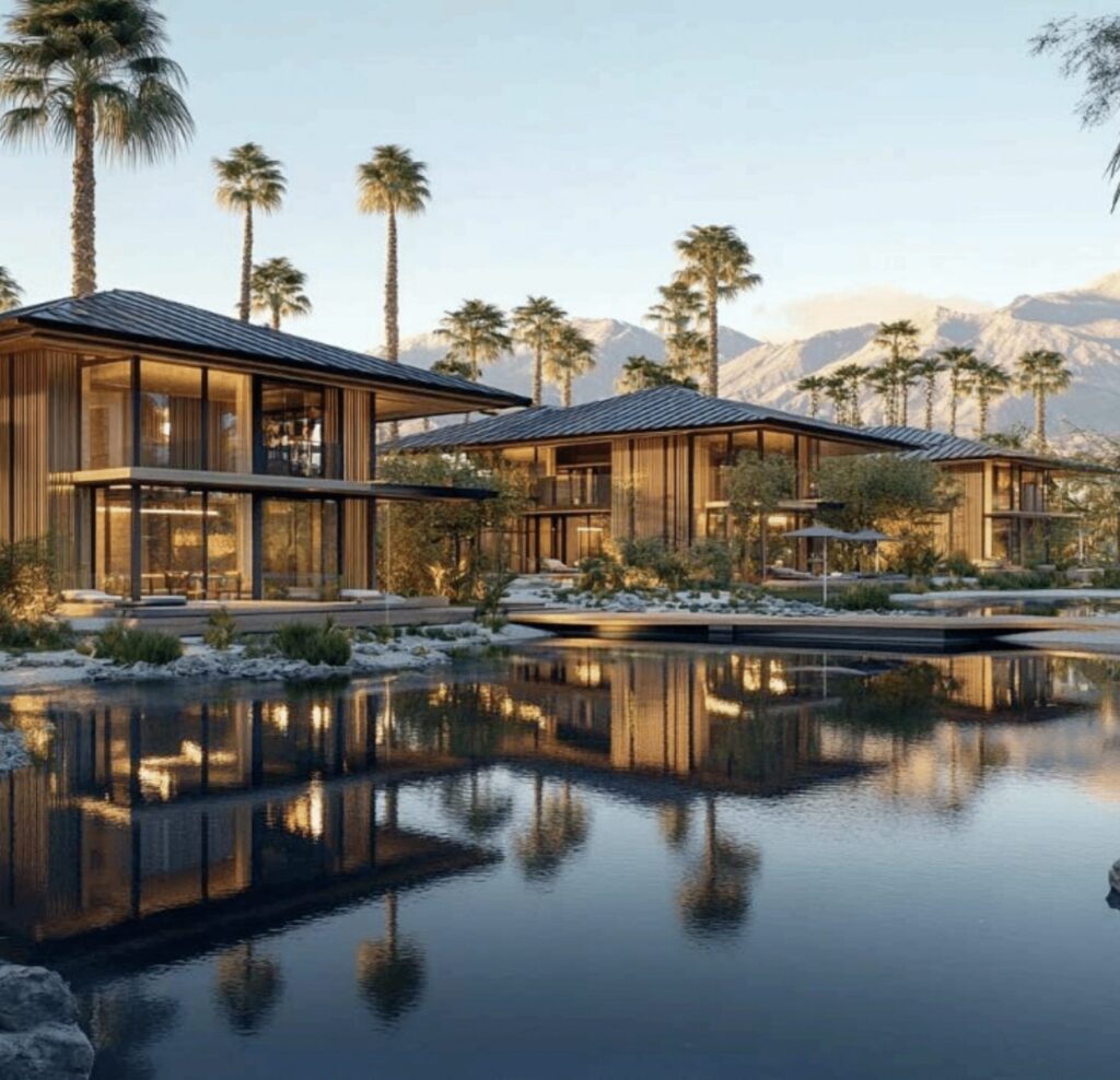 Cova residences along Crystal Lagoon in Coachella.
